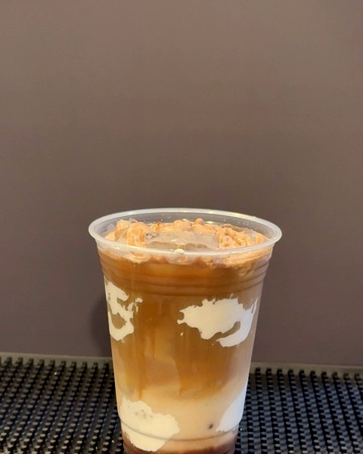 Layered cold brew with cream