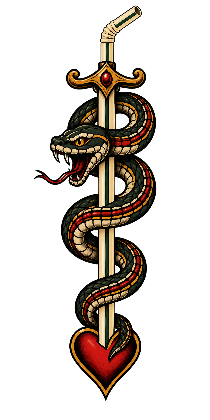 Osyph straw and snake artwork